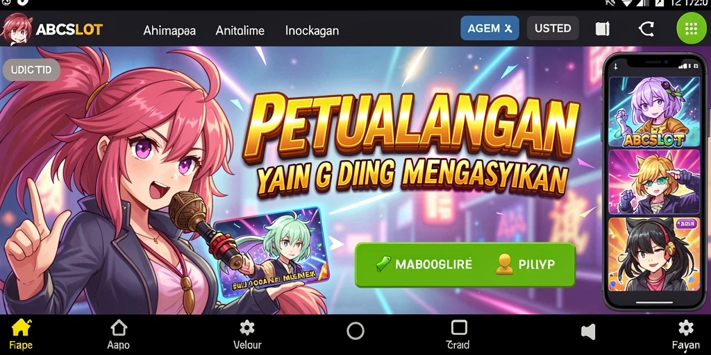 Tampak gameplay seru di ABCSLOT dengan karakter anime yang mengesankan.