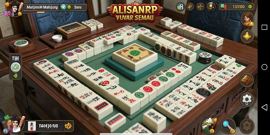Tangkapan layar permainan ALISANRP menampilkan tantangan Mahjong yang menawan.