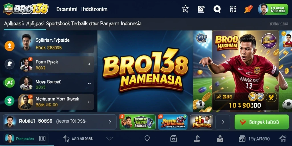 Tampilan screenshot BRO138 yang menampilkan antarmuka Sportsbook yang menarik.