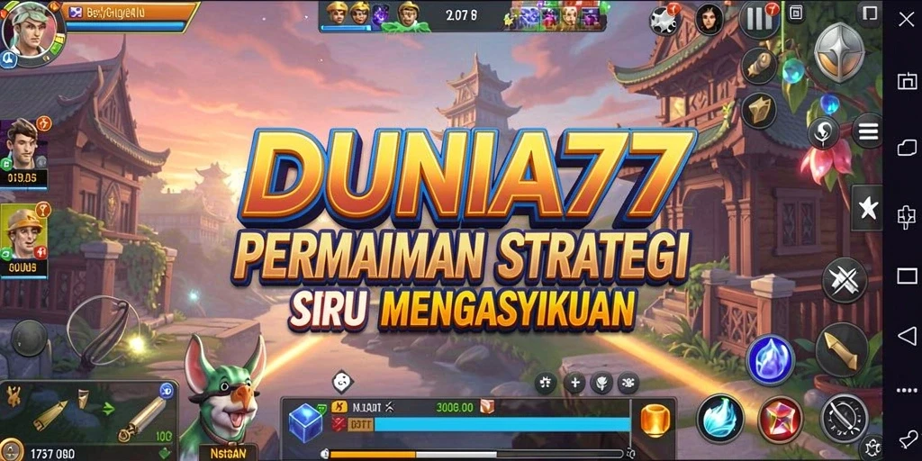Tampilan gameplay SLG DUNIA77 yang seru dan menantang.