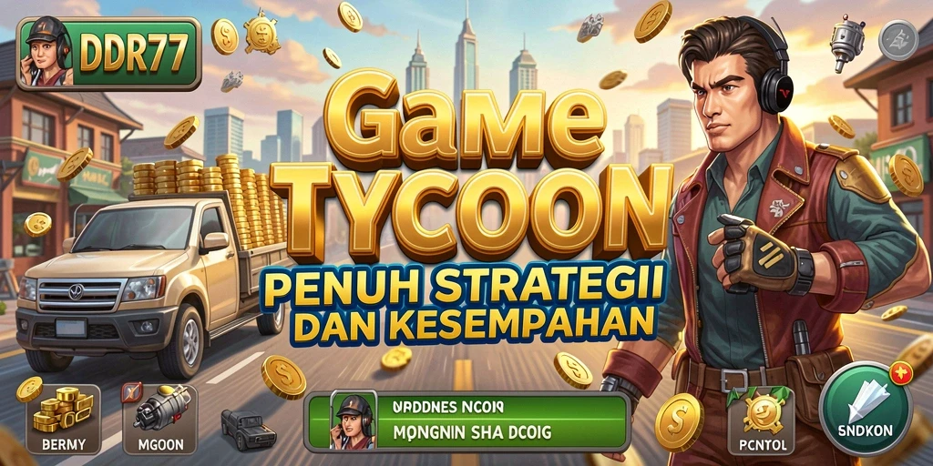 Screenshot gameplay IDR77 yang menampilkan manajemen bisnis Tycoon.