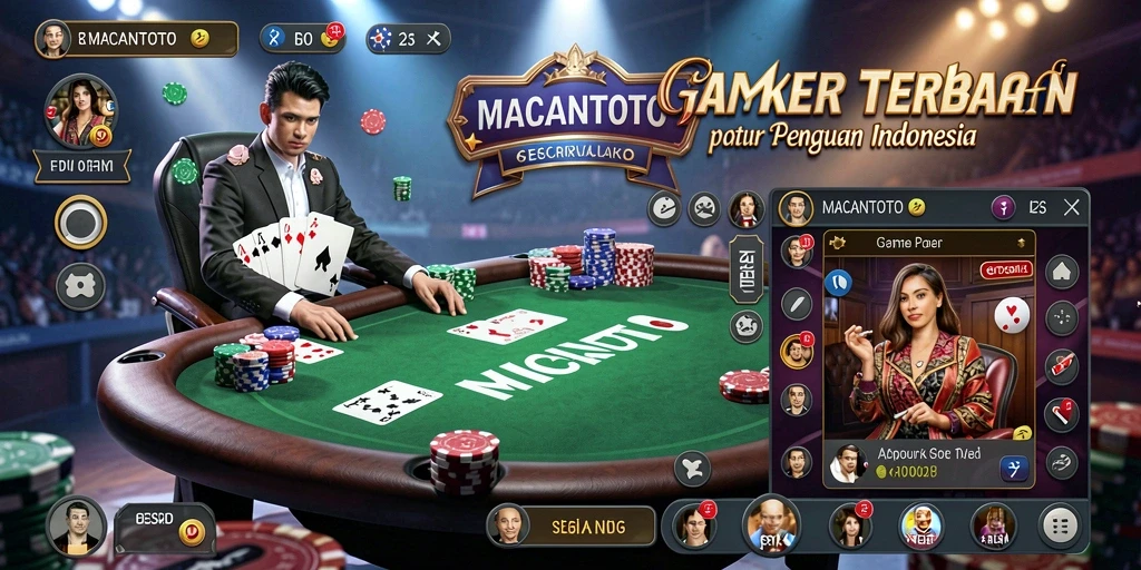 Tampilan gameplay Poker yang seru dan mendebarkan di MACANTOTO.