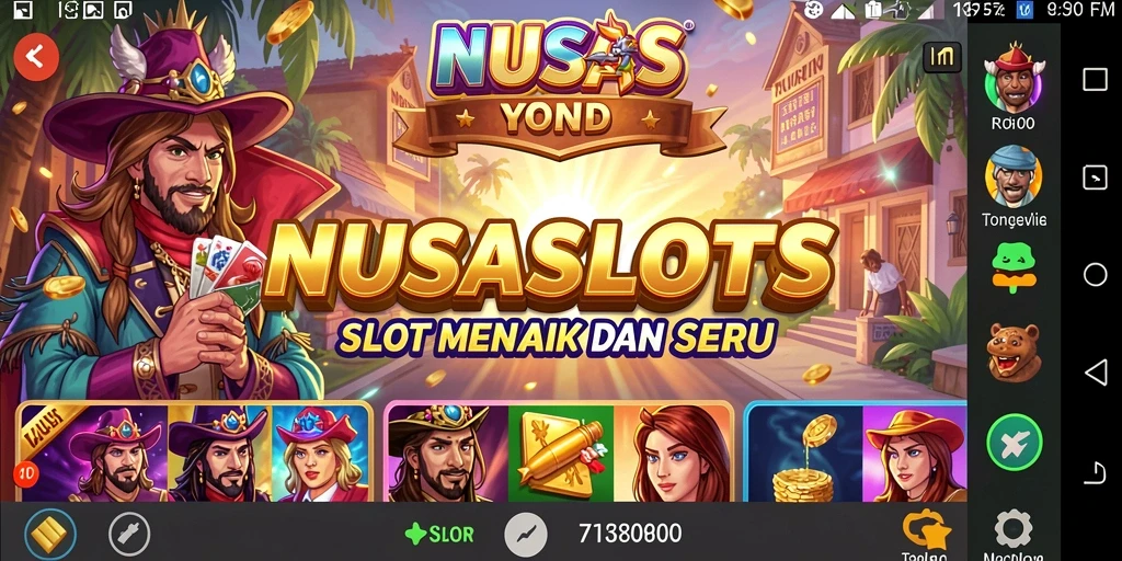Tampilan gameplay mendebarkan dari NUSASLOTS dengan fitur slot yang mengasyikkan.