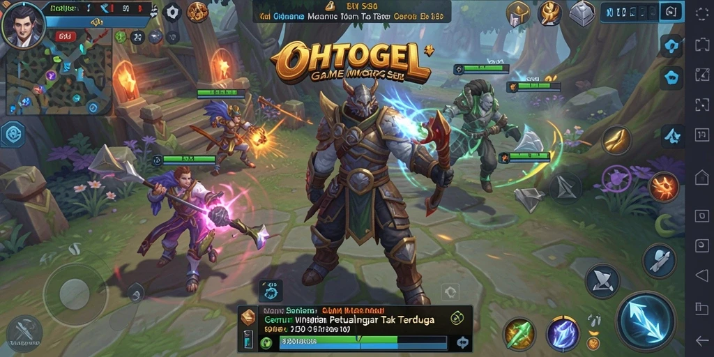 Screenshot menunjukkan aksi seru dalam gameplay OHTOGEL.