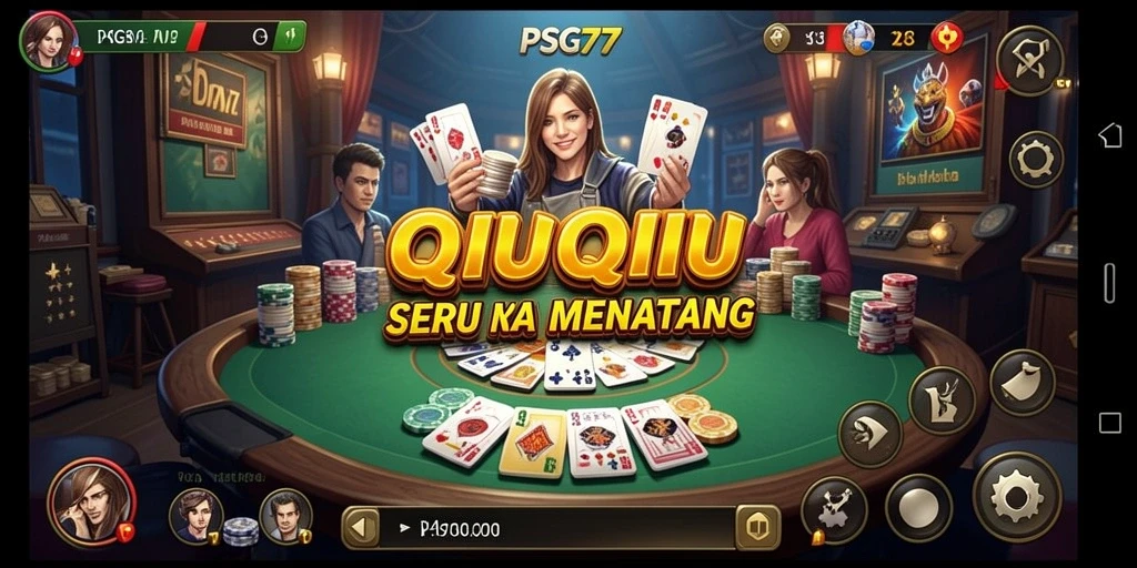Tampilan gameplay QiuQiu yang seru dan menyenangkan.
