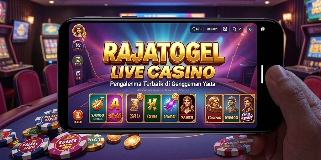Screenshot gameplay RAJATOGEL menampilkan dealer live dan suasana kasino yang mengasyikkan.