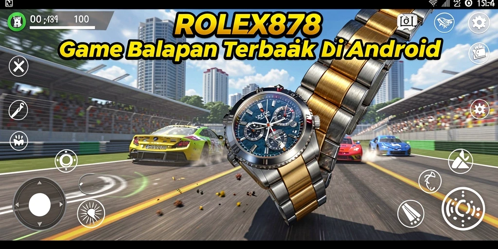 Tampilan gameplay menegangkan dari game Racing ROLEX878.
